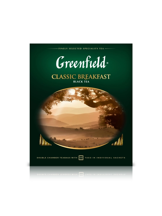Qora choy Greenfield Classic breakfast, 2 g, 100 paketchalar