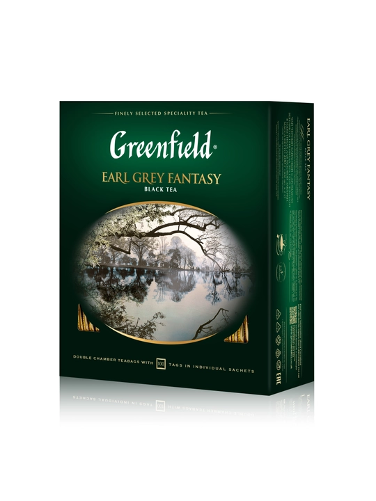Qora choy Greenfield Early Grey Fantasy, 100 paketcha, 200 g