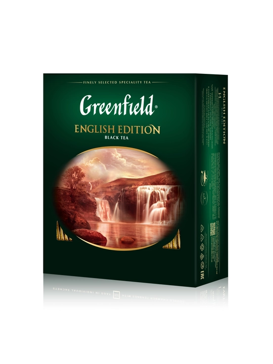 Qora choy Greenfield English edition, 2 g, 100 dona