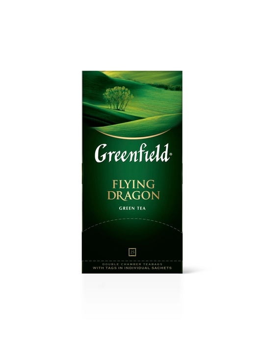 Чай зелёный Greenfield Flying dragon, 2 г, 25 пакетиков