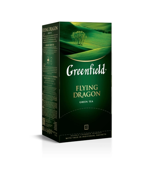 Чай зелёный Greenfield Flying dragon, 2 г, 25 пакетиков