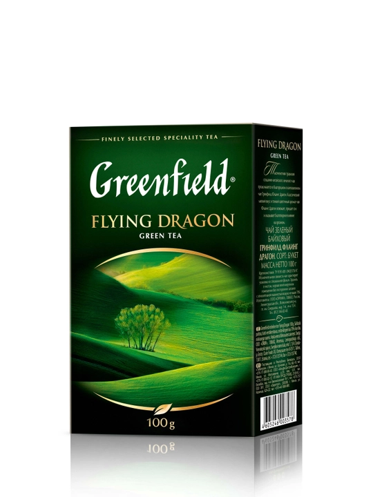 Ko'k choy Greenfield Flying Dragon, bargli, 100 g