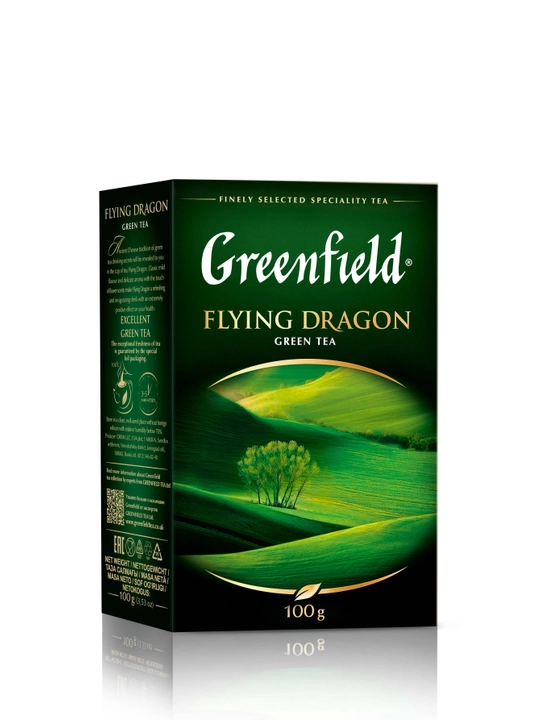 Ko'k choy Greenfield Flying Dragon, bargli, 100 g