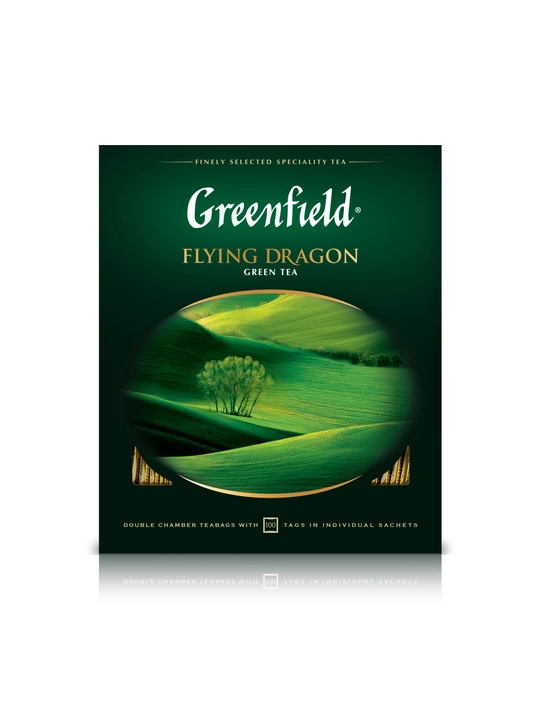 Чай зеленый Greenfield flying dragon, 100 пакетиков, 200 г