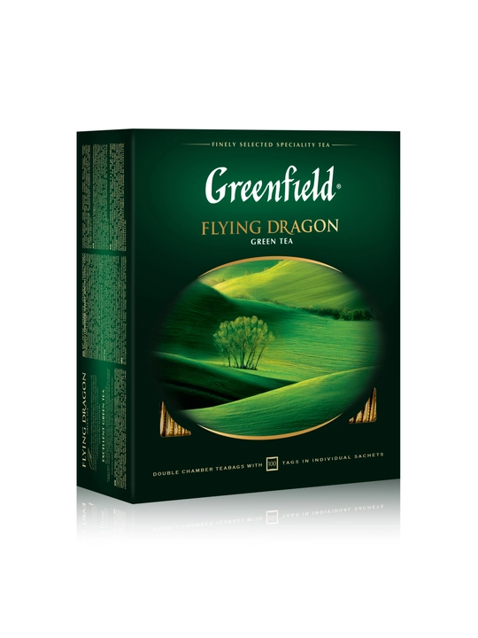 Чай зеленый Greenfield flying dragon, 100 пакетиков, 200 г
