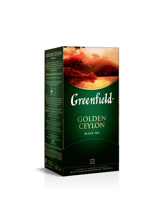 Qora choy Greenfield Golden Ceylon, 2 g, 25 paketchalar