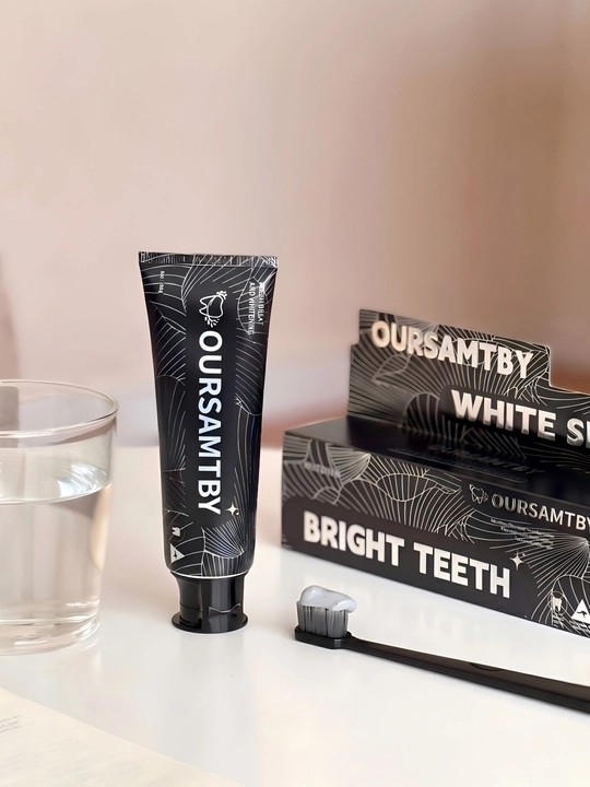 OURSAMITY oqartiruvchi tish pastasi, qoplama va dog‘larni yo‘qotish, yangi nafas, 100 g