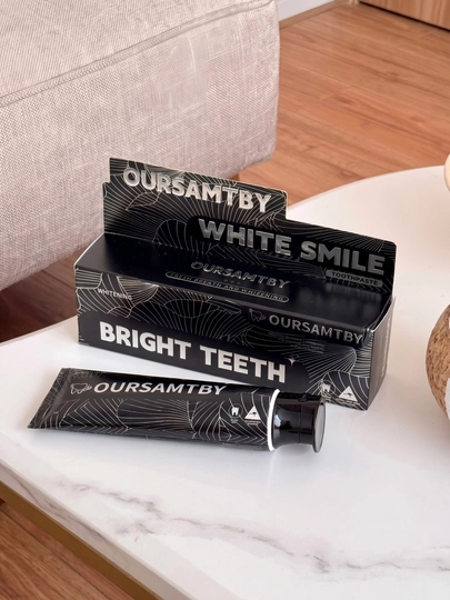 OURSAMITY oqartiruvchi tish pastasi, qoplama va dog‘larni yo‘qotish, yangi nafas, 100 g