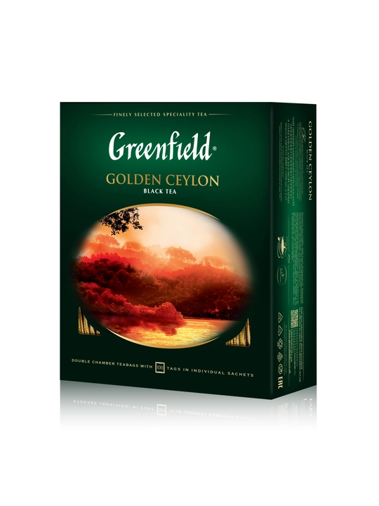 Черный чай Greenfield Golden Ceylon, 2 г, 100 пакетиков