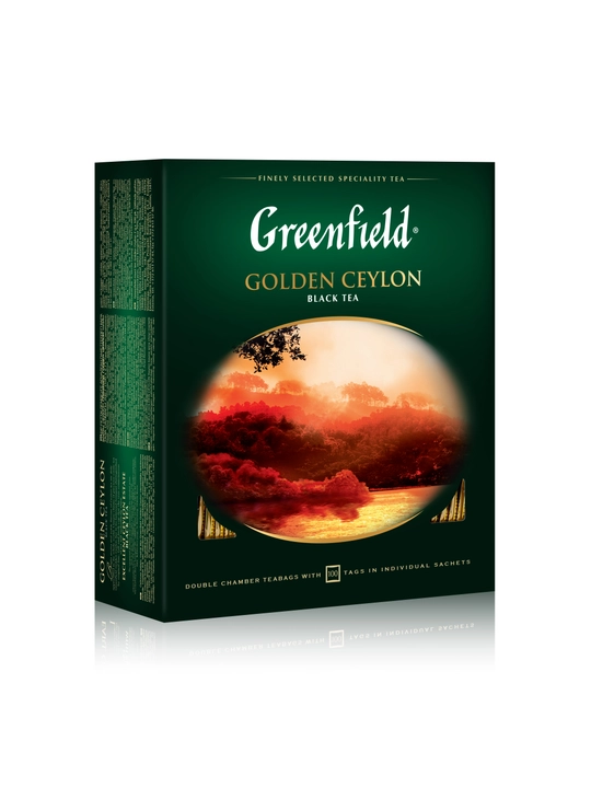 Черный чай Greenfield Golden Ceylon, 2 г, 100 пакетиков
