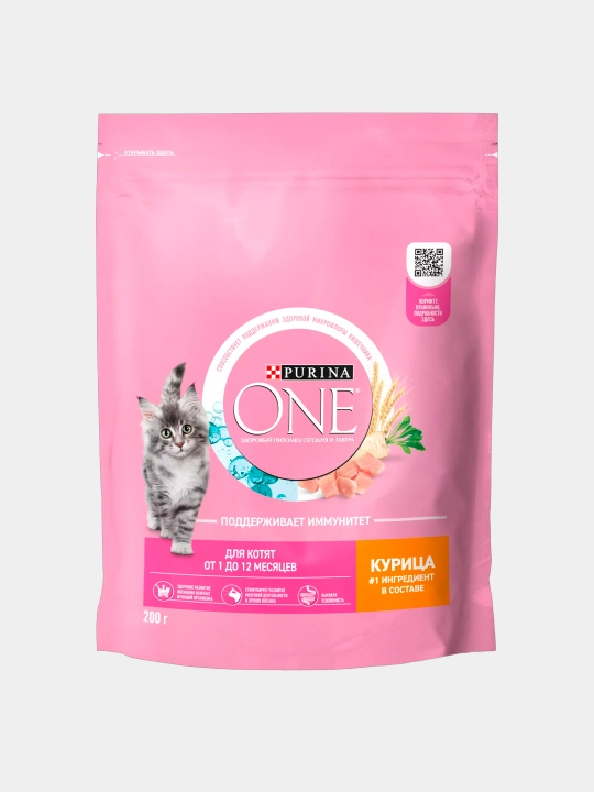 Purina One Uy, mushukchalar uchun quruq ozuqasi, tovuqli, 200 gr
