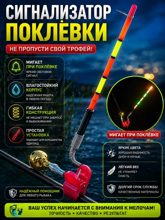 Antenna miltillovchi baliq ovlash qo'ng'irog'i, baliq ovlash signali - 