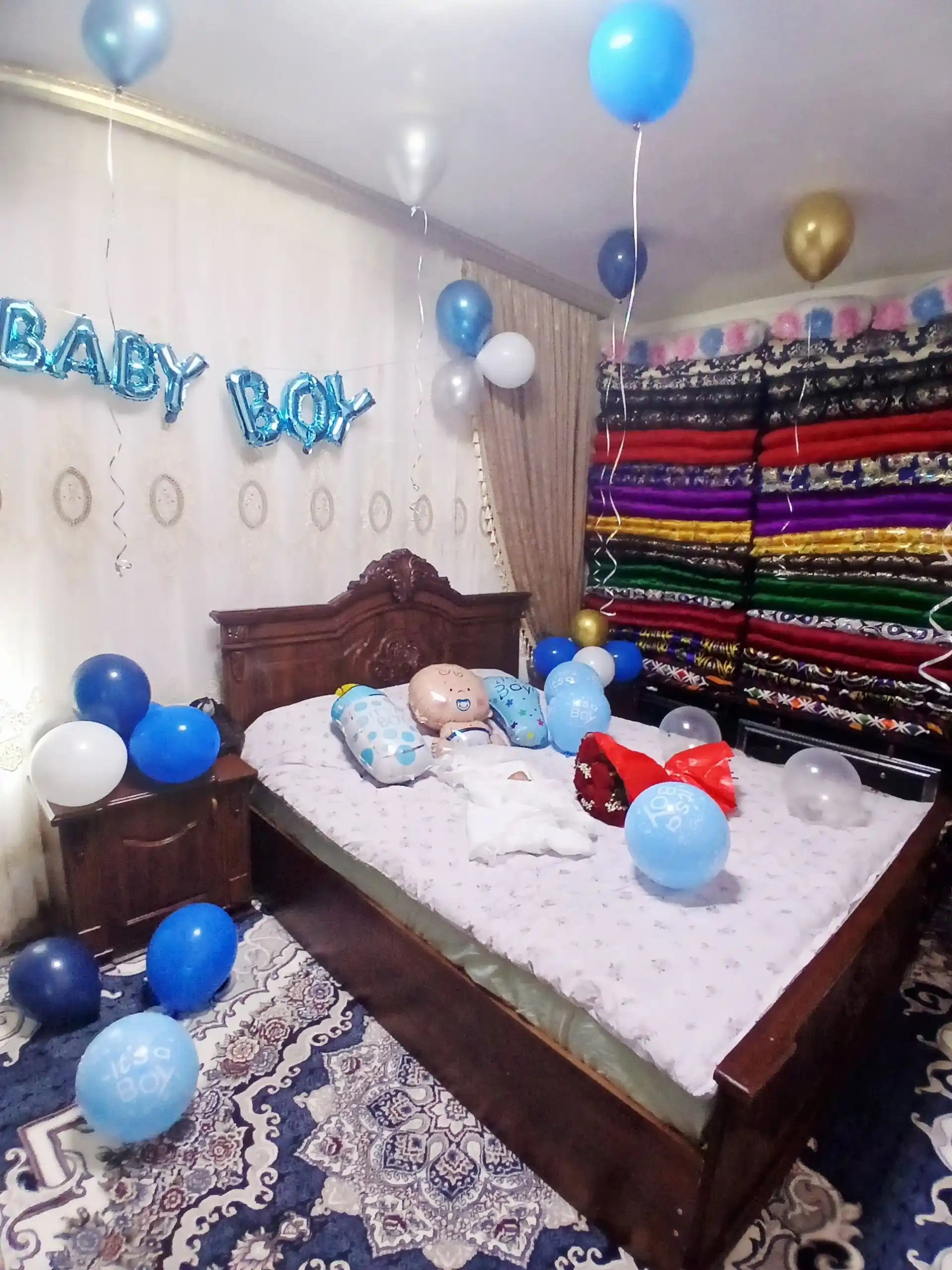 Набор воздушных шаров из фольги baby boy и baby girl и гендерная вечеринка