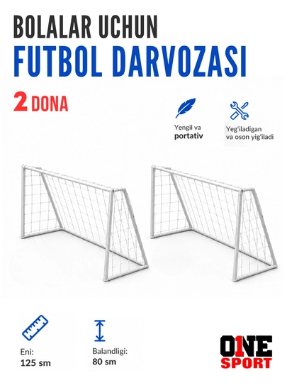 2 ta bolalar futbol darvozasi to‘plami, yig‘iladigan mini-darvoza