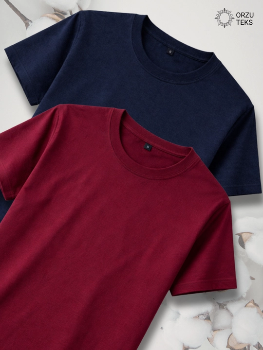 Футболка базовая мужская и женская, однотонная, 100% хлопок, S-4XL, ORZU-TEKS