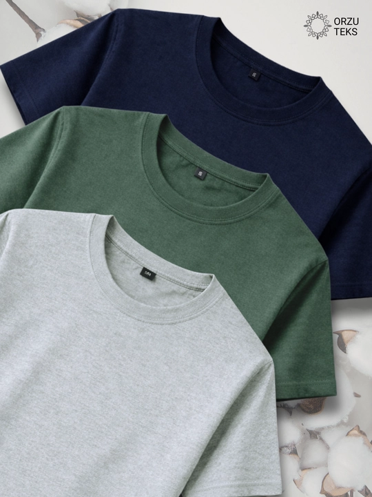 Футболка базовая мужская и женская, однотонная, 100% хлопок, S-4XL, ORZU-TEKS