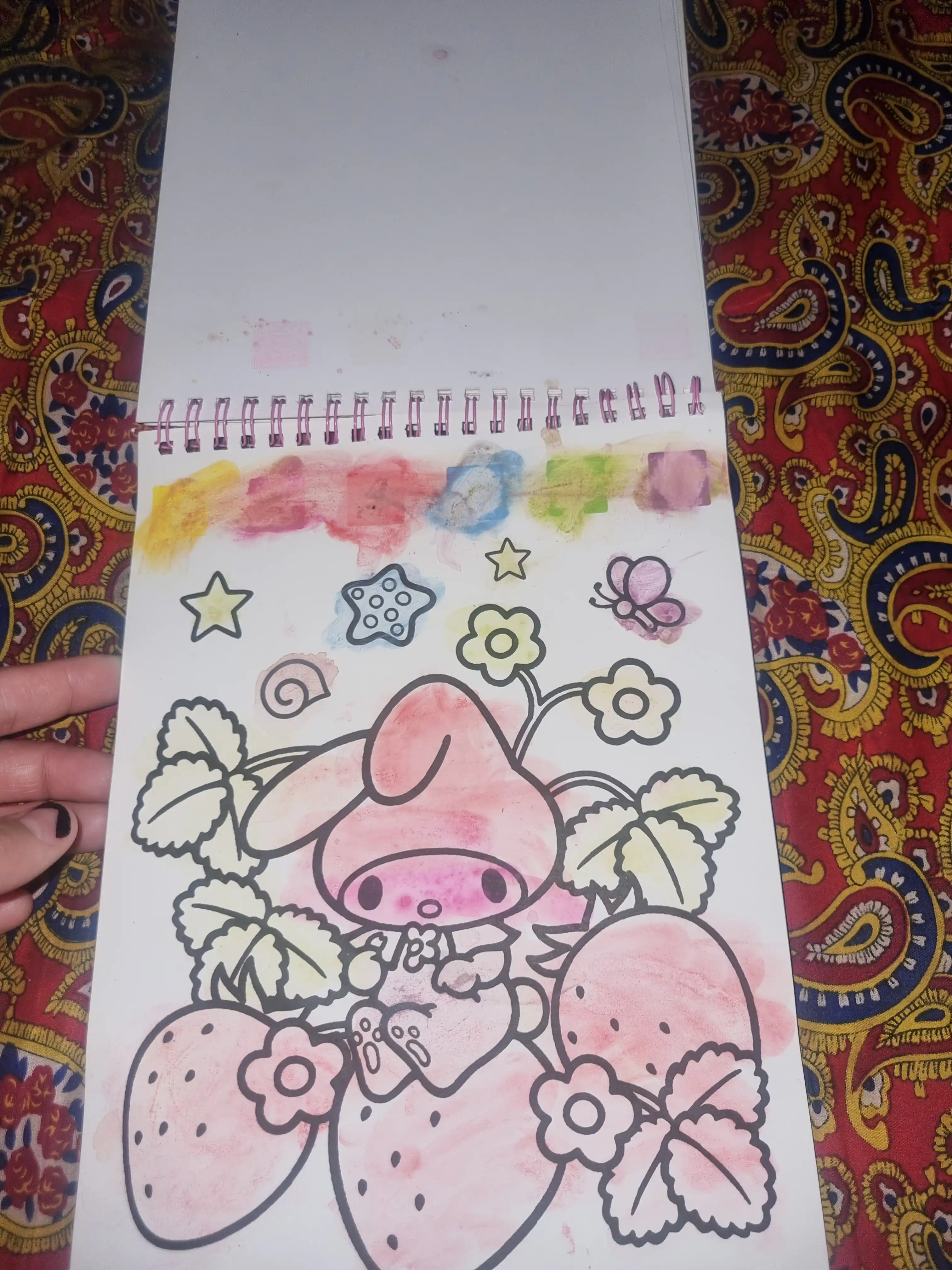 LABUBU 2in1 3D rasm albomi bolalar uchun, bo‘yash to‘plami, 4 sahna, 18x24