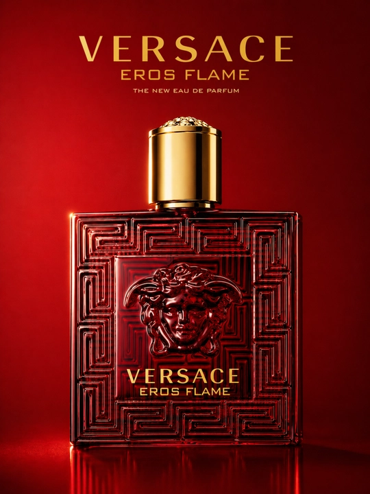 Parfyumlangan suv erkaklar uchun  Versace Eros Flame, sovg'a uchun, 100 ml - 