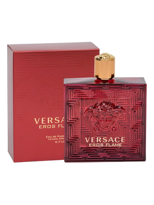 Parfyumlangan suv erkaklar uchun  Versace Eros Flame, sovg'a uchun, 100 ml