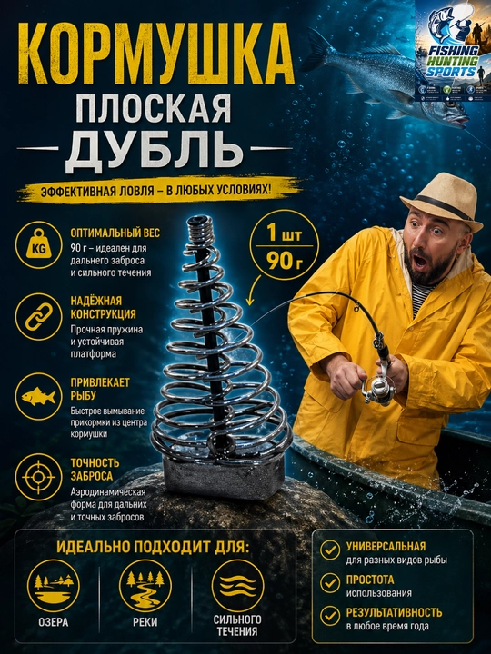 Кормушка тверская рыболовная плоская Дубль - 