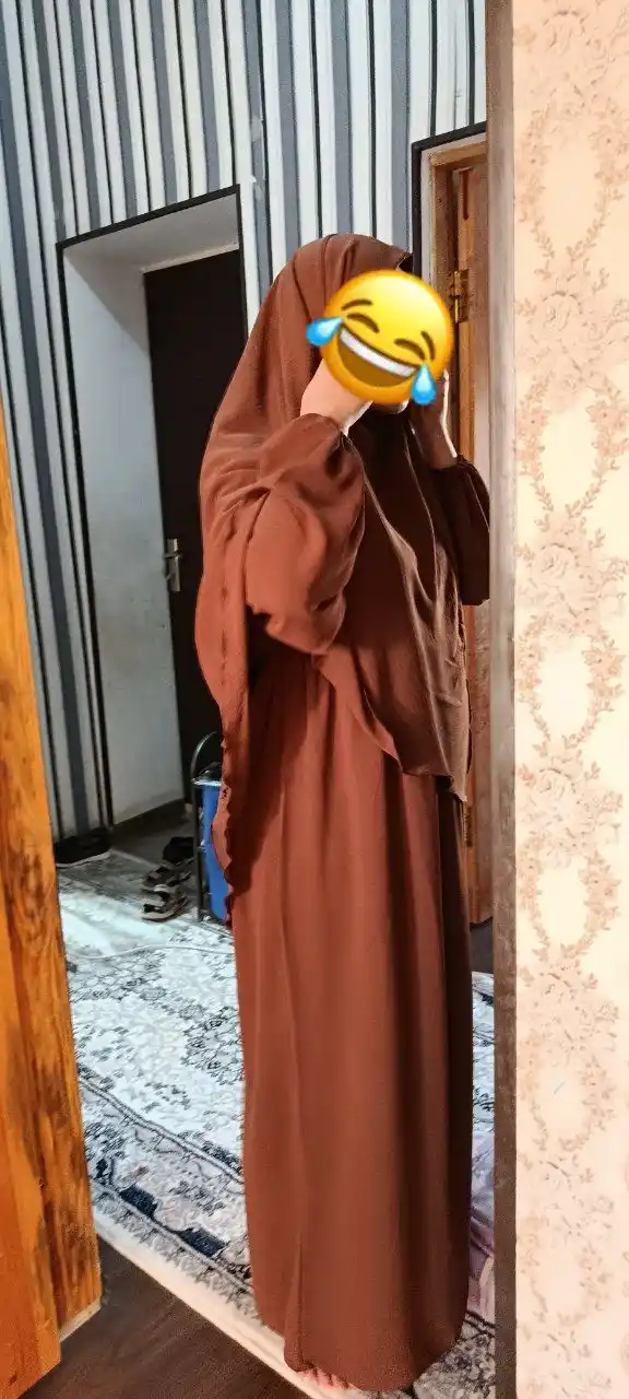 Abaya, ximar, hijobli ko'ylak + himar, umra ziyorati uchun, o'lcham oversayz 42-52