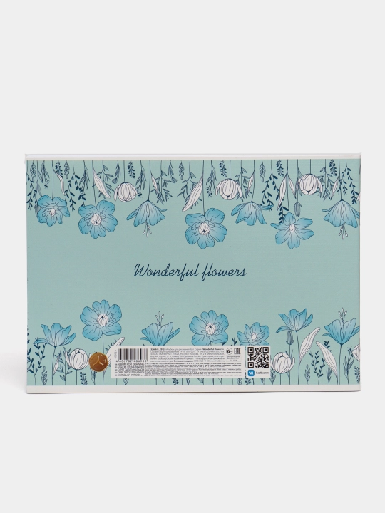 Альбом для рисования Hatber Wonderful Flowers на скобе, 32А 4тВ, А4ф, 32 листа