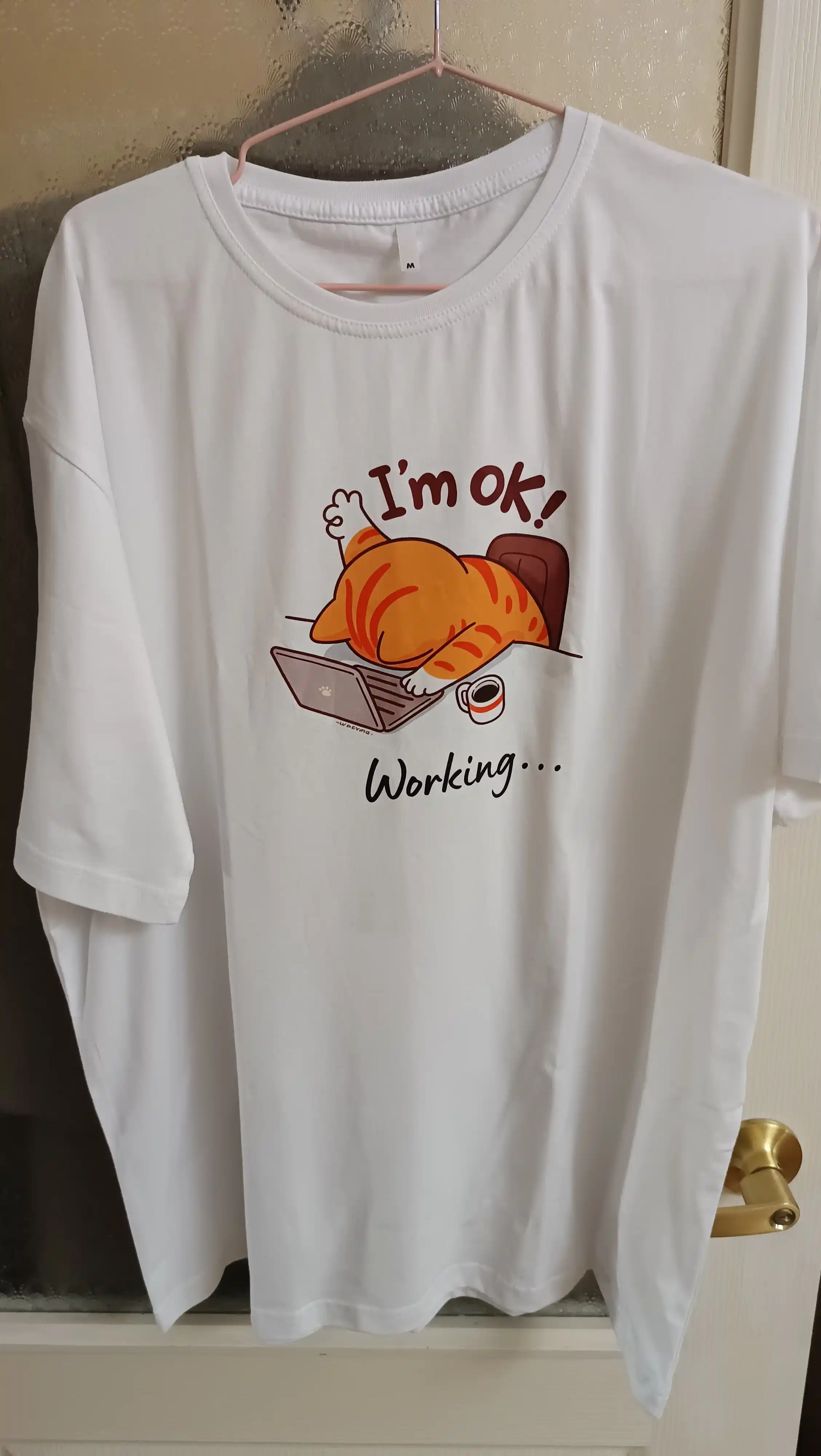 Mushukchalar printli ayollar uchun OVERSIZE paxtali futbolka, keng fasonli, ORZU-TEKS