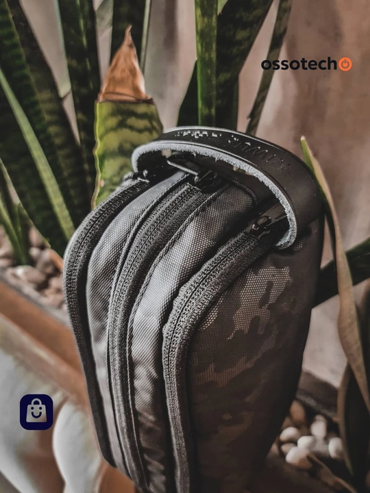 WiWU "Salem Travel Pouch" sayohat sumkasi, qora-yashil rangda, 23 sm x 12,5 sm x 10 sm