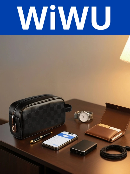 WiWU Phantom Fingerprint Lock Pouch — барсетка премиум-класса с замком по отпечатку пальца