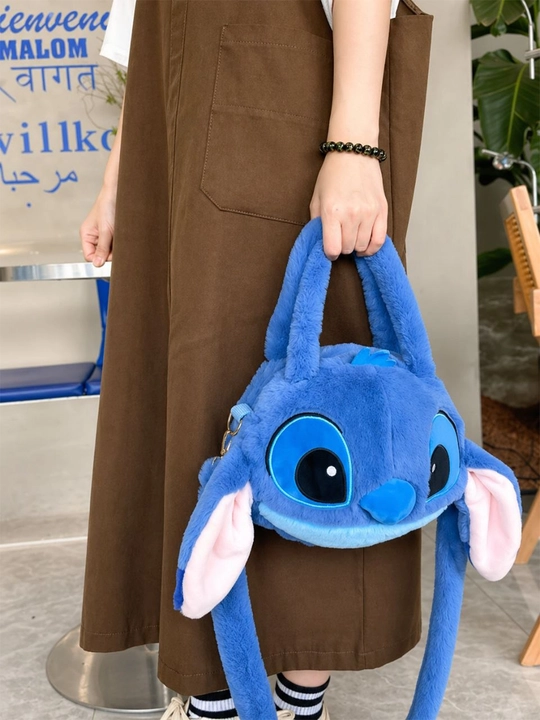 Мягкая сумка Stitch для детей, плюшевая игрушка-сумка, сумка через плечо, подарок