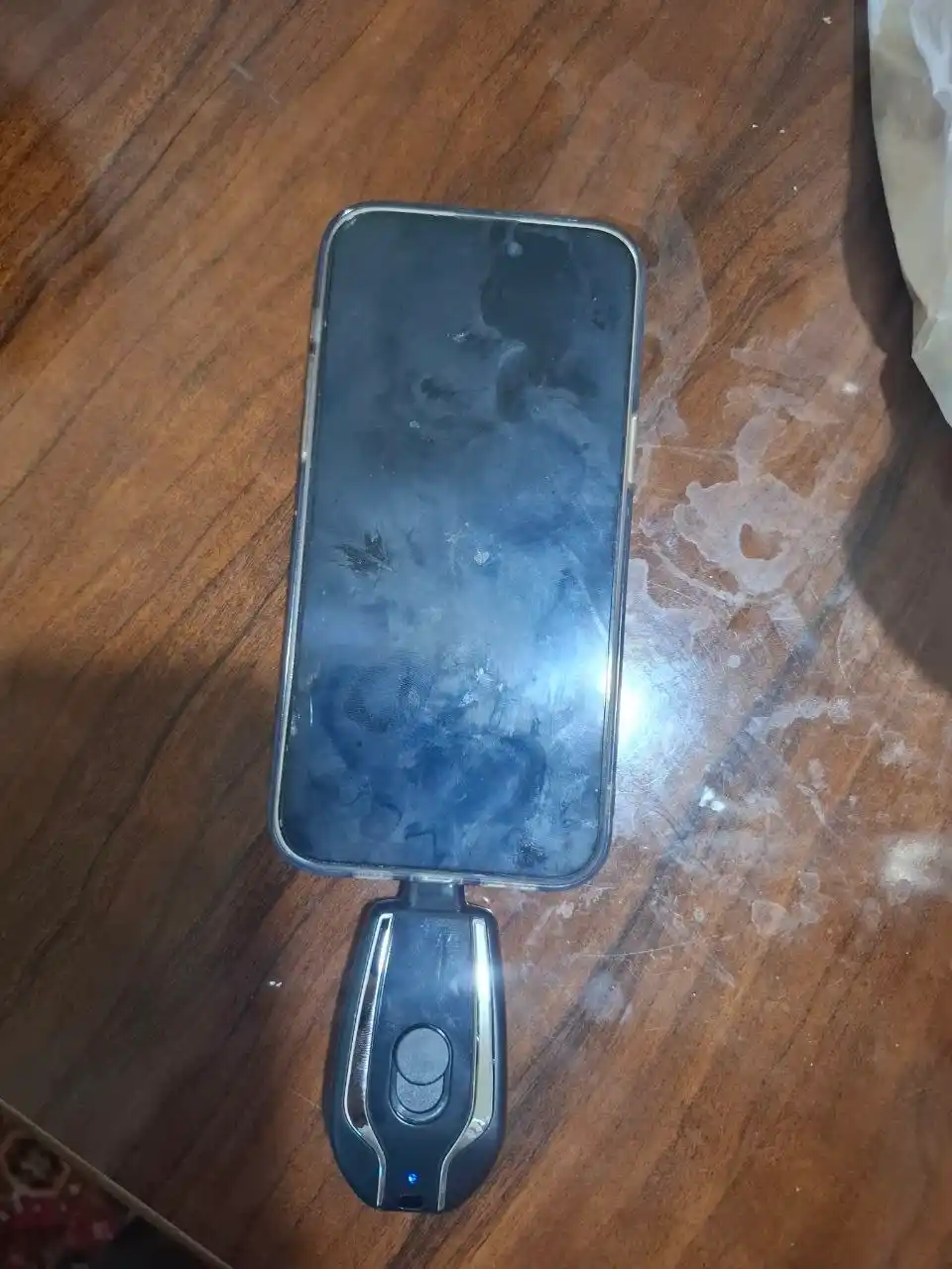 Мини повербанк-брелок 1500 mAh , Lightning + Type-C