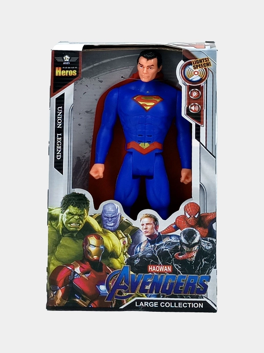 Union Legend Heros superqahramon figurasi chiroq va ovoz bilan Avengers/DC