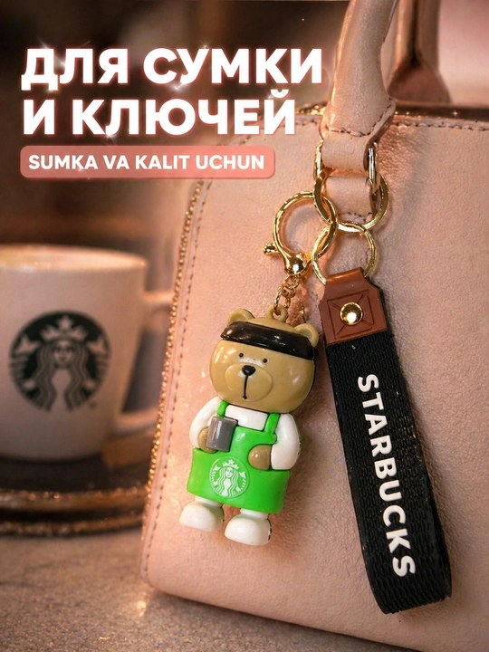 Kalit, sumka va ryukzak uchun 3D silikon brelok o‘yinchoq