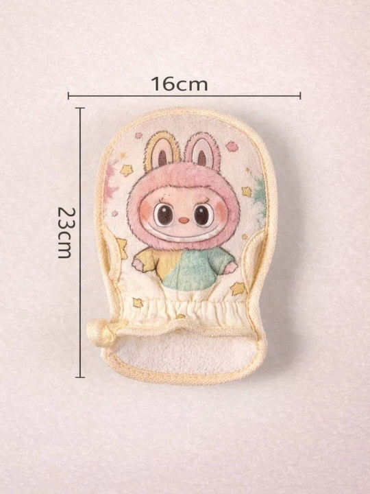 Мочалка Labubu двухсторонняя, мягкая губка для тела, душа и ванной