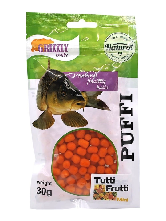 Grizzly Baits Puffi Fluro Mix — плавающие приманки, привлекающие рыбу - 