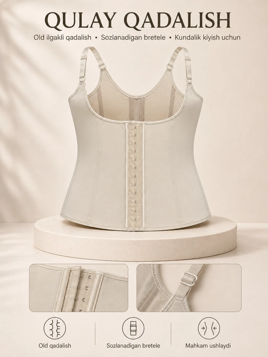 Ayollar uchun shakllantiruvchi korset, ilgakli, yelka tasmali.tug'ruqdan keyingi - 