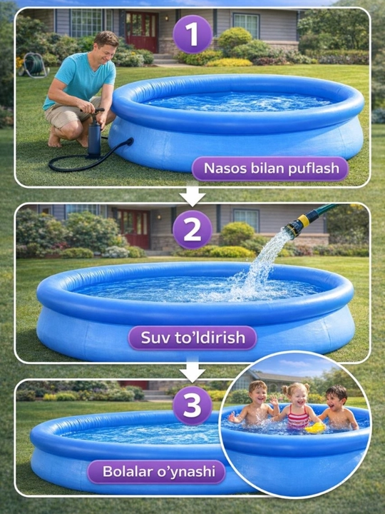 Puflanadigan basseyn INTEX Easy Set 305×61 sm 3077 L