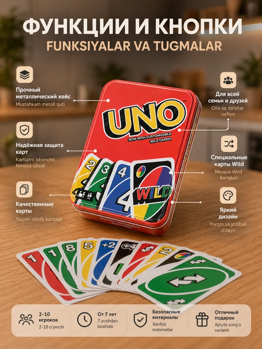 Карточная игра UNO для всей семьи и компании друзей