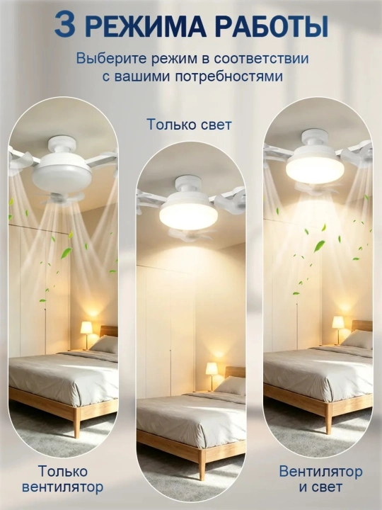Ventilyatorli shift lyustrasi, 40W, 50W, 60W