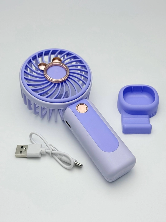 Universal mini qo‘l ventilyatori, stol ustiga qo'yadigan, USB kabelli, portativ, ixcham