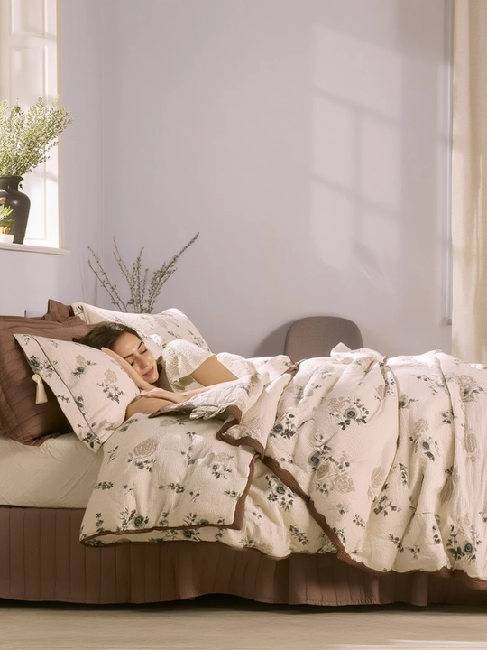 Постельное белье EMEN BRAND , 2-спальное, с цветочным дизайном