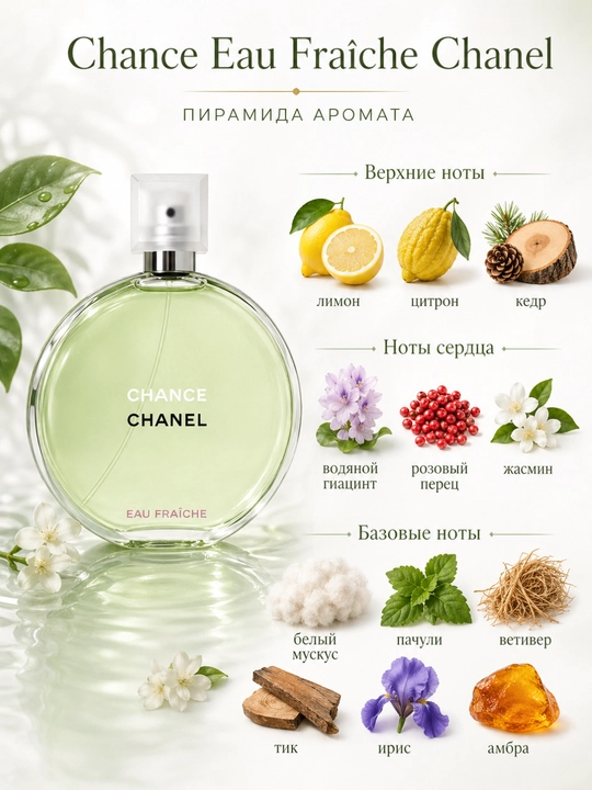 Духи для женщин, Chanel Chance Eau Fraiche, летний осенний распив парфюм