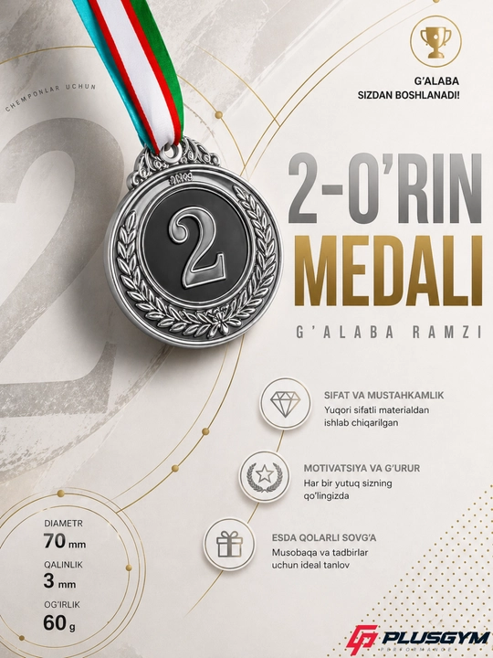 G‘oliblik medali — faxr va yutuq ramzi, Ushbu medal tantanali marosimlar uchun juda mos