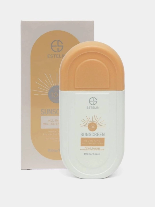 Quyoshdan himoyalovchi krem, suvga chidamli, ESTELIN SPF 100, 90, 80 PA+++ 100 ml