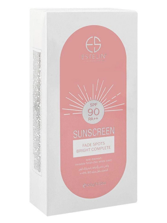Quyoshdan himoyalovchi krem, suvga chidamli, ESTELIN SPF 100, 90, 80 PA+++ 100 ml