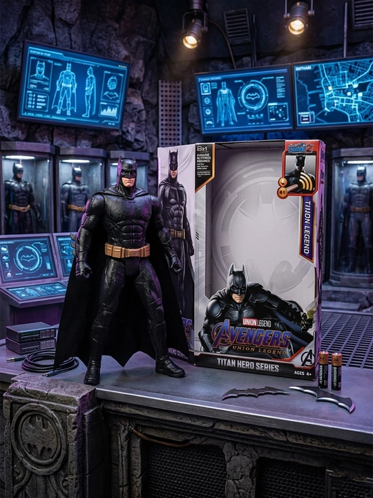 Titan Hero Seriyasidagi Betmen figurasi chiroq va ovoz bilan Power FX - 