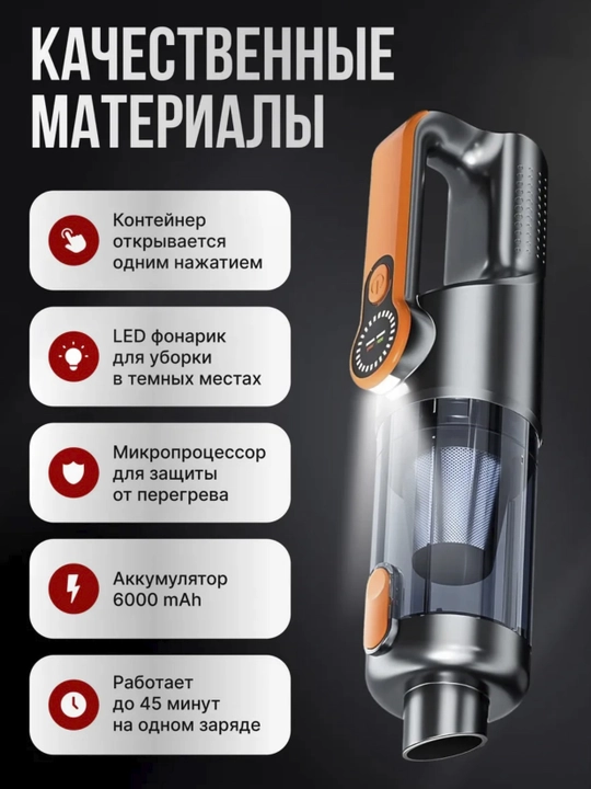 Пылесос для машины, беспроводной аккумуляторный автомобильный пылесос, аксессуар для авто