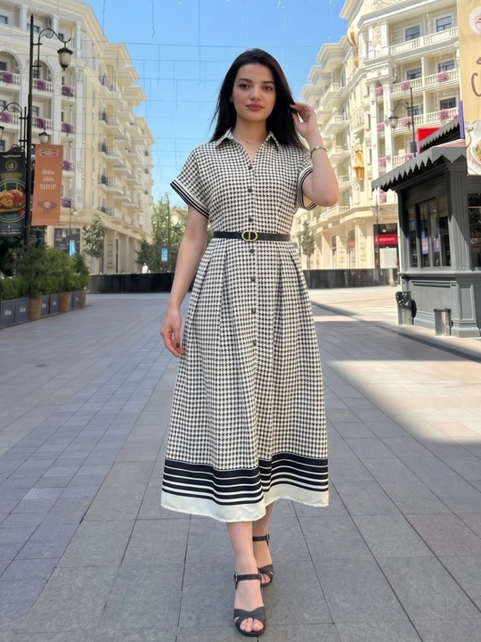 Платье черно белое - 
