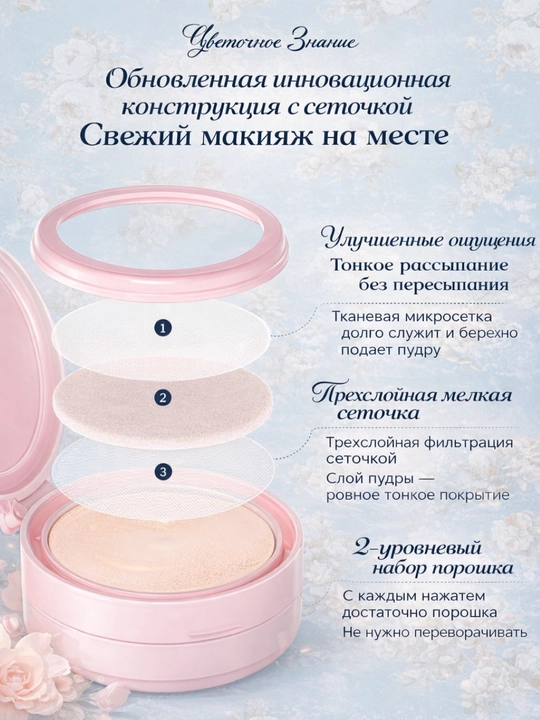 Flower Knows Bunny Garden кушон-крем — лёгкий тон, естественное покрытие, стойкость
