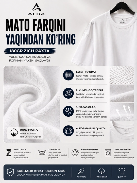 Koreya uslubidagi OVERSIZE PLUS futbolka, erkaklar uchun